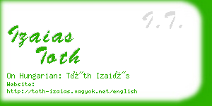izaias toth business card